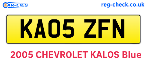 KA05ZFN are the vehicle registration plates.