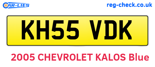 KH55VDK are the vehicle registration plates.