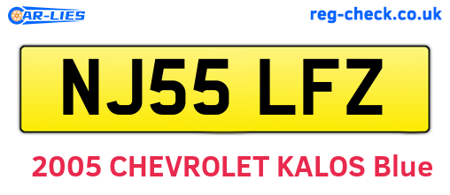 NJ55LFZ are the vehicle registration plates.