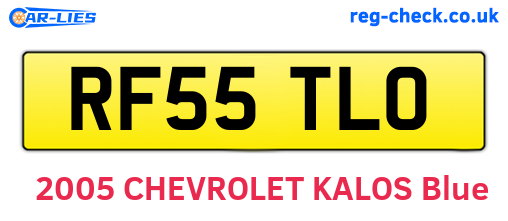 RF55TLO are the vehicle registration plates.