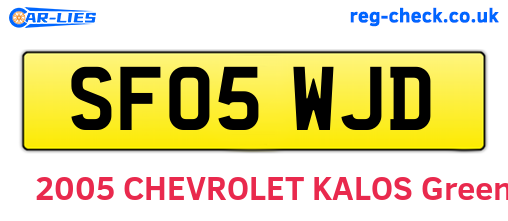 SF05WJD are the vehicle registration plates.