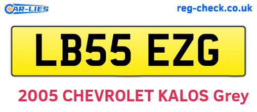 LB55EZG are the vehicle registration plates.