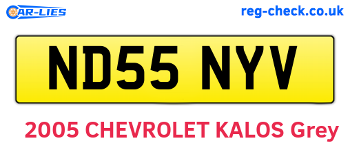 ND55NYV are the vehicle registration plates.