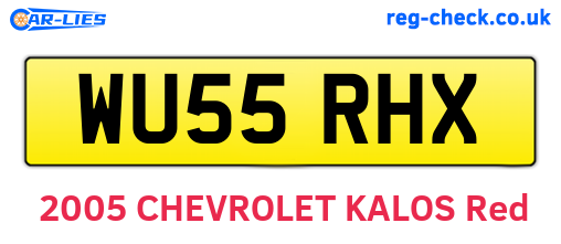 WU55RHX are the vehicle registration plates.