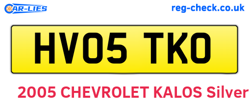 HV05TKO are the vehicle registration plates.