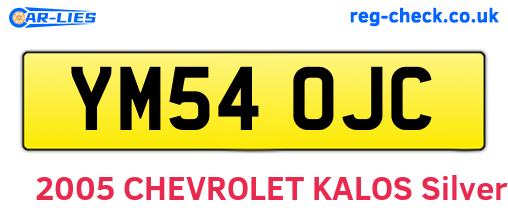 YM54OJC are the vehicle registration plates.