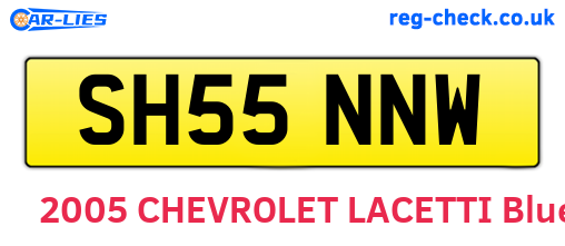 SH55NNW are the vehicle registration plates.