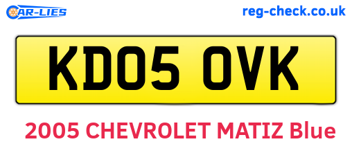 KD05OVK are the vehicle registration plates.