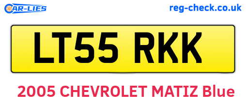 LT55RKK are the vehicle registration plates.