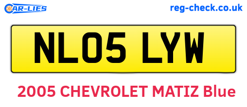 NL05LYW are the vehicle registration plates.