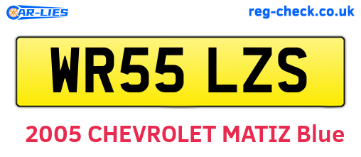 WR55LZS are the vehicle registration plates.