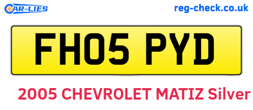 FH05PYD are the vehicle registration plates.