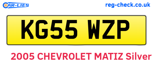 KG55WZP are the vehicle registration plates.