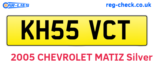 KH55VCT are the vehicle registration plates.