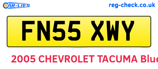 FN55XWY are the vehicle registration plates.