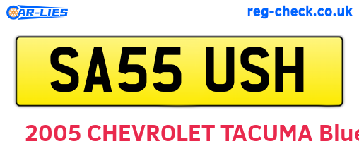 SA55USH are the vehicle registration plates.