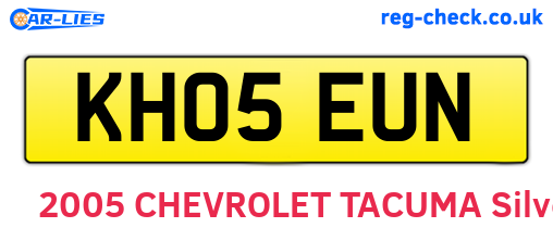 KH05EUN are the vehicle registration plates.
