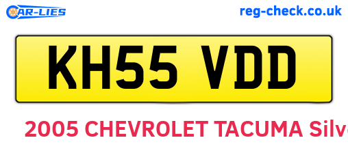 KH55VDD are the vehicle registration plates.