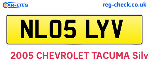 NL05LYV are the vehicle registration plates.