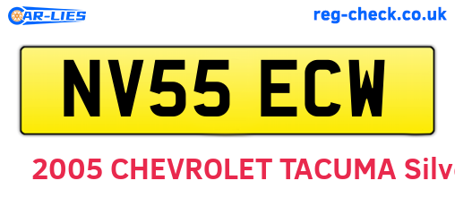NV55ECW are the vehicle registration plates.