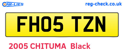 FH05TZN are the vehicle registration plates.