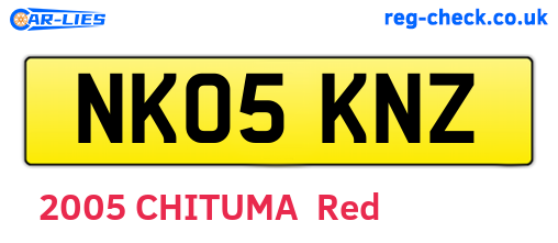 NK05KNZ are the vehicle registration plates.