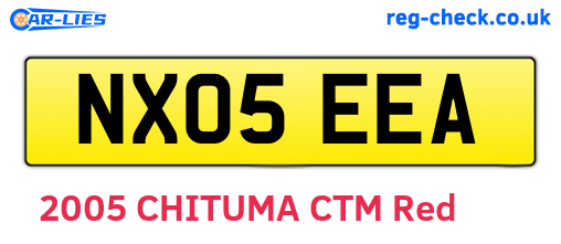 NX05EEA are the vehicle registration plates.