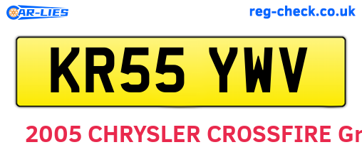 KR55YWV are the vehicle registration plates.