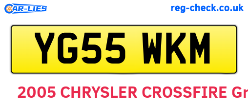 YG55WKM are the vehicle registration plates.