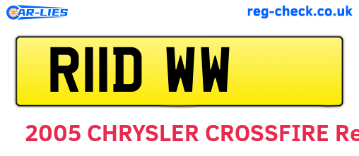 R11DWW are the vehicle registration plates.