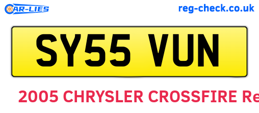 SY55VUN are the vehicle registration plates.