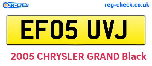 EF05UVJ are the vehicle registration plates.