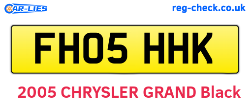 FH05HHK are the vehicle registration plates.