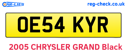 OE54KYR are the vehicle registration plates.