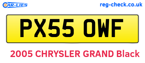 PX55OWF are the vehicle registration plates.
