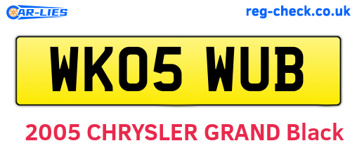 WK05WUB are the vehicle registration plates.