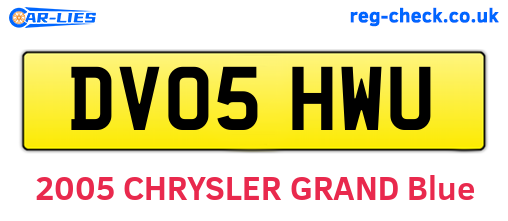 DV05HWU are the vehicle registration plates.