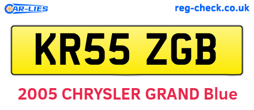 KR55ZGB are the vehicle registration plates.