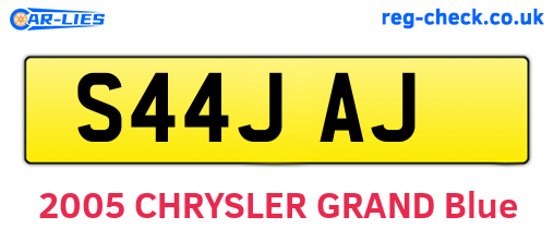 S44JAJ are the vehicle registration plates.