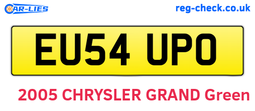EU54UPO are the vehicle registration plates.