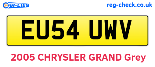 EU54UWV are the vehicle registration plates.
