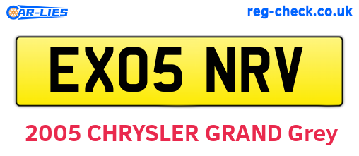 EX05NRV are the vehicle registration plates.