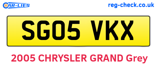 SG05VKX are the vehicle registration plates.