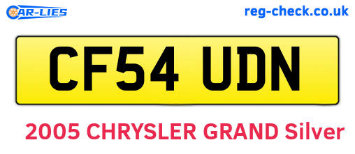 CF54UDN are the vehicle registration plates.