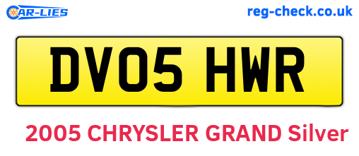 DV05HWR are the vehicle registration plates.