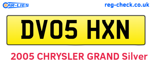 DV05HXN are the vehicle registration plates.