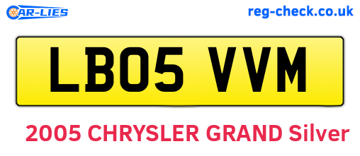 LB05VVM are the vehicle registration plates.