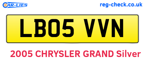 LB05VVN are the vehicle registration plates.