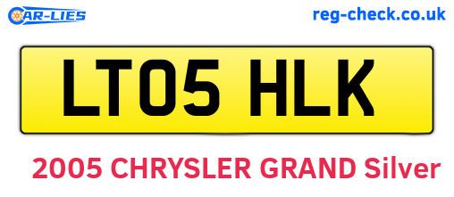 LT05HLK are the vehicle registration plates.