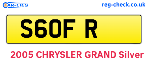 S6OFR are the vehicle registration plates.
